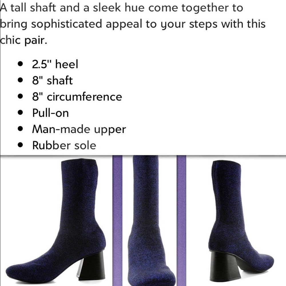 PURPLE METALLIC KNIT BOOTIE - Picture 5 of 6